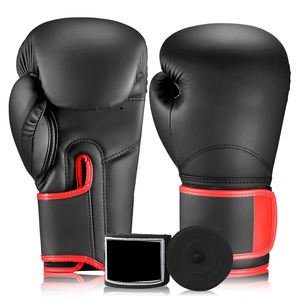 Gants d'entraînement de kick-boxing en cuir PU pour adultes et enfants, vente en gros d'usine, gants de sparring en cuir véritable personnalisés, marque sur mesure, 14 oz - Product Image 6