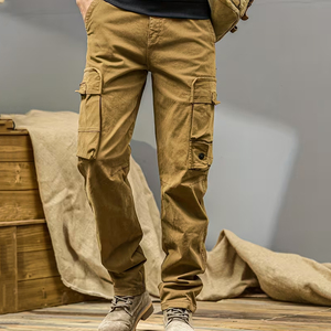 Buen Proveedor, Nuevo, Pantalones Cargo de Algodón Ligero, Diseño Único Personalizado, Estilo Urbano, Corte Recto y Holgado - Product Image 1