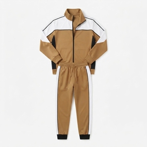 Ensemble jogging et veste de survêtement pour homme personnalisé, 320 GSM, polaire brossé, tenue de sport deux pièces - Product Image 4
