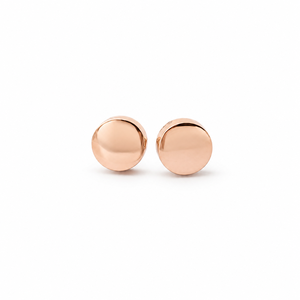 18K Rose Gold Moissanite Minimalist Round <b>Stud</b> <b>Earrings</b> for Women High Polish Classic Wedding Party Jewelry Gift - Product Image 2