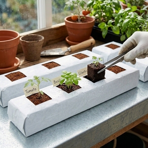 Sac de culture en PE pour jardin, durable, respirant, avec trous, en polyéthylène, pour semis, pépinière, plantes, arbres fruitiers, légumes, jeunes pousses - Product Image 3