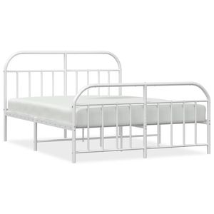 Base de Cama Doble de Acero Blanco, Rectangular, Metálica - Product Image 2