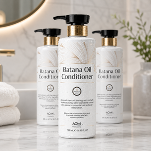 Après-shampoing à l'huile de Batana AOMI - Formule crème hydratante et anti-frisottis pour tous types de cheveux - Product Image 2