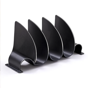 Étagère à assiettes en acier carbone forgé à la main, pliable, rangement de cuisine, design métallique artisanal - Product Image 2