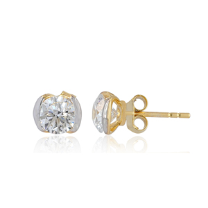 14K Solid Gold 1.85 Ct Lab Grown Diamond Solitaire <b>Stud</b> <b>Earrings</b> Round Diamond <b>Fine</b> Jewelry - Product Image 1