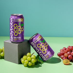 Té Burbujeante con Sabor Listo para Beber con Bolsitas de Boba, 310ml, Sabor Durazno/Uva, Bebida en Lata - Product Image 2