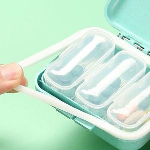 Portable Plastic <b>Pill</b> Storage <b>Case</b> with Dual Compartments and Anti-Mix Design in Pastel Colors <b>for</b> Travel and Daily Use - Product Image 2
