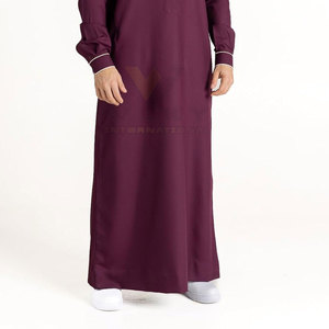 Kaftán Thobe Musulmán para Hombre, Ropa Formal Islámica de Manga Larga, Color Sólido Degradado, Moda 2026, Venta al Por Mayor - Product Image 2