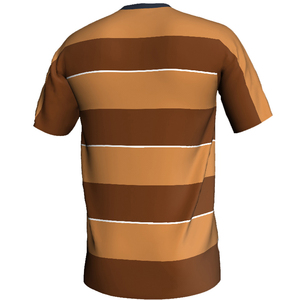 Maillot de football rayé à col en V pour homme, manches courtes, respirant, en polyester, coupe classique, toutes saisons, vêtements pour adultes - Product Image 5