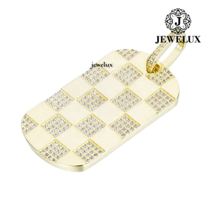 Best Quality Jewelux Gold Plated 925 Silver Freshwater Pearl Charms Hip Hop Jewelry IGI Certified Cross Design Anniversary - Product Image 6