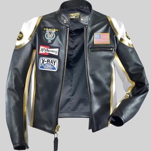 แจ็คเก็ตมอเตอร์ไซค์หนังวัวแท้ Vanson Leathers รุ่นที่ 50 สำหรับผู้ชาย มาตรฐาน CE ป้องกันการกระแทก ทนลม กันหนาว เป็นมิตรต่อสิ่งแวดล้อม เหมาะสำหรับขี่มอเตอร์ไซค์ - Product Image 2