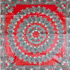 Pintura Decorativa 3D en Metal de Bihar Madhubani, Arte Folclórico Tradicional Indio - Product Image 3