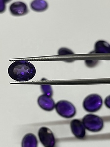 Piedra preciosa Natural Ametyest, forma ovalada, 6x8mm, 7x5mm, fina calidad, lote limpio por Sadiya internacional - Product Image 2