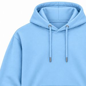 <b>Mens</b> Sky Blue Pullover Hoodie Plain <b>Long</b> <b>Sleeve</b> Casual Sweatshirt Custom Logo Streetwear Sportswear Gym <b>Top</b> Shoukat Apparel - Product Image 4