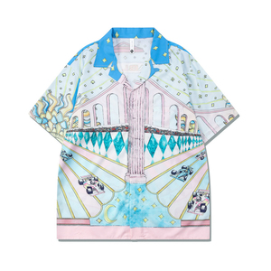 เสื้อเชิ้ตผู้ชายลายพิมพ์นามธรรม แขนสั้น สไตล์ลำลอง สตรีทแวร์ สำหรับฤดูร้อน ชายหาด วันหยุด สไตล์ฮาวาย ชุดรีสอร์ท รับผลิตแบบ OEM ODM - Product Image 5