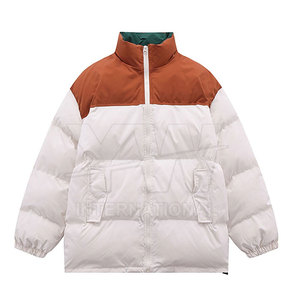 Veste matelassée pour homme avec empiècements contrastants, coupe-vent légère, idéale pour l'hiver – Fabrication sur mesure - Product Image 2