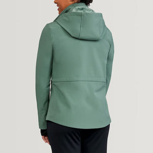 Veste softshell pour femme, doublée polaire, col montant, fermeture éclair, coupe-vent, légère, printemps, décontractée, randonnée - Product Image 2