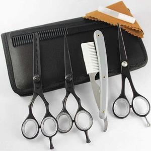 Customized Professional Stainless Steel Hair Scissors <b>Set</b> 6 Inch Straight Thinning Scissors <b>Barber</b> Shears + Comb + Kits ZARNAB - Product Image 5