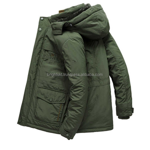 Men Detachable Hooded Velvet Thickened Wind Breaker Jacket Casual Warm Parka Mid- Length Outdoor Jacket 2025 - Product Image 3