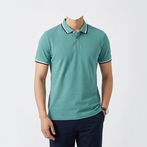 Camiseta Polo de Algodón y Poliéster para Hombre, Lisa, con Logotipo Personalizado Estampado, Venta al por Mayor, para Salidas Informales - Product Image 3