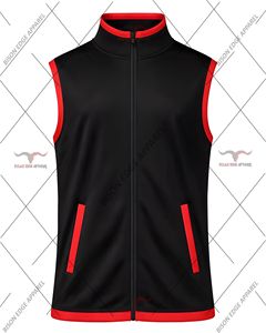<b>Men's</b> Breathable Color Blocked <b>Vest</b> With Zipper Turn-down Collar Casual Outer Wear Red <b>Black</b> Blue Spring Regular Fit - Product Image 6