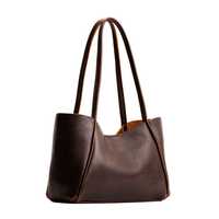 Tas Clutch Kulit Asli Wanita Terbaru, Logo Merek Custom, Ritsleting, Tahan Air, Warna Coklat, Ramah Lingkungan