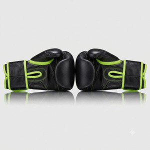 Gants d'entraînement de boxe professionnels avec support large pour le poignet, fermeture auto-agrippante, en cuir PU avec rembourrage absorbant les chocs - Product Image 3
