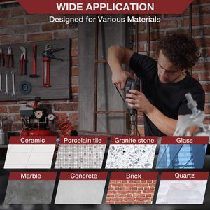 Set di 10 punte diamantate per trapano, kit di frese a tazza diamantate brasate sottovuoto per piastrelle, vetro e marmo, kit premium per fori in vari materiali - Product Image 5