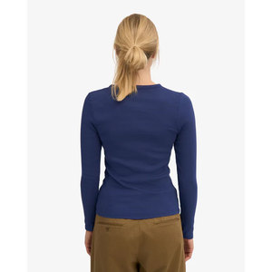 Camisa de manga larga para mujer con botones y logotipo personalizado, blusa informal de negocios para trabajo, color liso. - Product Image 2