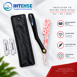 Salon Hair Styling <b>Razor</b> Professional Barber Hair Cutting Thinning <b>Razor</b> Folding <b>Straight</b> <b>Razor</b> with Replaceable <b>Blade</b> - Product Image 3