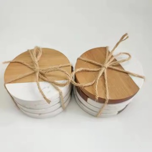 High Standard Quality Luxury Design Wooden Coasters Set of 4 Pcs Eco-Friendly Mats & <b>Pads</b> New Arrival at Low Cost - Product Image 2
