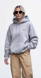 ONETEN APPARELS Women's Navy Blue <b>Cropped</b> Hoodie Wide Leg <b>Joggers</b> Set Full Sleeve Print Streetwear Tracksuit Loose Fit Stretchy - Product Image 1