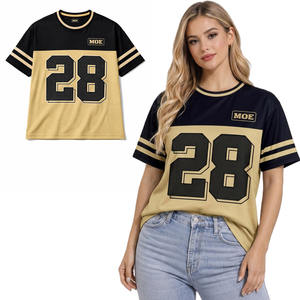 Camiseta de Fútbol Americano de Poliéster de Dos Tonos, Manga Corta, Número Personalizado, Manga con Rayas, Estilo de Equipo, Servicio de Producción al por Mayor - Product Image 1