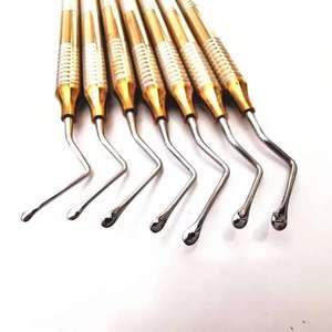 7Pcs Set Manual Power Source Stainless Steel Reusable Dental Spoon Excavator Carious Restorative Composite <b>Blush</b> Surgical High - Product Image 3
