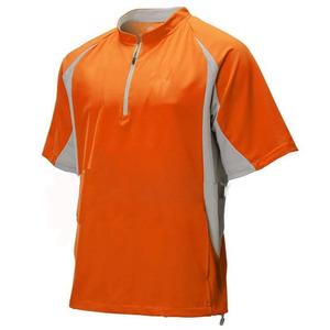 Streetwear With Stand Collar Cage <b>Jackets</b> Sportswear Short Sleeve <b>Half</b> <b>Zip</b> Front Custom Baseball Cage <b>Men's</b> <b>Jackets</b> For Sale - Product Image 4