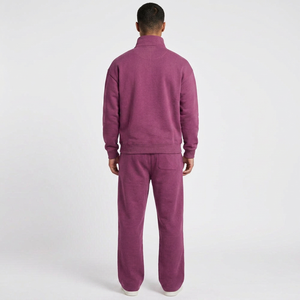<b>Men's</b> Quarter Zip Sweatshirt Set Relaxed Fit Fleece Pants Streetwear Casual Sportswear Wholesale USA Bulk Supply Tracksuits - Product Image 3