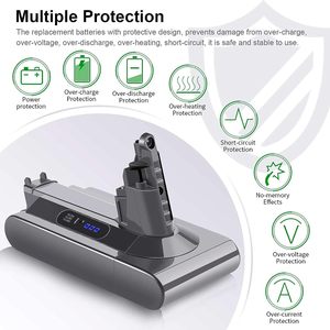 Batterie lithium-ion de remplacement pour V10 ANIMAL V10 ABSOLUTE V10MOTORHEAD V10 FLUFFY et chargeur d'origine - Product Image 5
