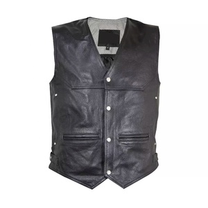 Chaleco de Motociclista de Cuero Genuino, Resistente, con Cierre, a Prueba de Viento, Transpirable, Personalizado, OEM, ODM, Venta al Por Mayor - Product Image 5