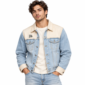 Chaqueta Vaquera de Moda para Hombre, Estilo Vintage, Tela Resistente, Diseño con Botones, Ajuste Cómodo, Ropa Urbana Moderna, OEM - Product Image 1