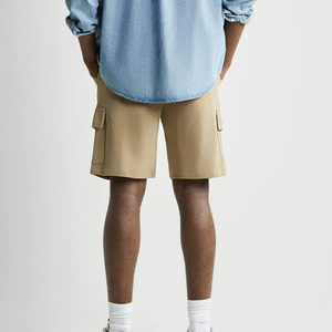 Shorts Cargo en Twill de Coton pour Hommes, Multiples Poches, Style Jean Denim, Jorts Baggy, Coton de Haute Qualité, Tendance Streetwear 2026 - Product Image 2