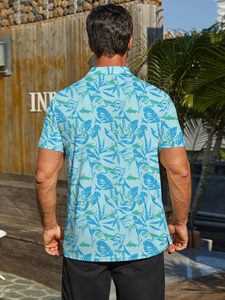 Rehaussez votre catalogue de vêtements pour hommes avec nos polos à motifs de poissons tropicaux aquatiques. Nous garantissons des MOQs faibles et des livraisons rapides pour la vente en gros B2B. - Product Image 2