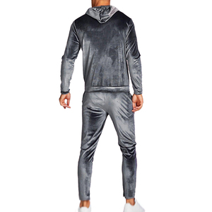 Men's 2 Piece <b>Tracksuits</b> <b>Velour</b> Sweatsuits Athletic Fit Velvet Outfit Jogging Full Zip Jacket Pants Set - Product Image 5