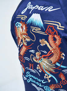 Veste universitaire Sukajan souvenir, brodée, en toile, unisexe, patchwork, hiver, fine, enduite, à capuche, doublée de coton - Product Image 2