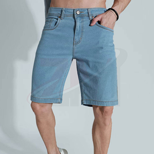 Pantalones Cortos de Mezclilla Lisos para Hombre, Estilo Casual Urbano, Fabricante OEM ODM, Pantalones Cortos de Jean de Algodón Duraderos al por Mayor - Product Image 5