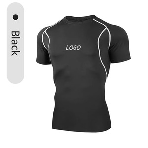 T-shirt de compression ajusté pour homme IBEX HILLS avec impression 3D en silicone, idéal pour la gym et le sport, séchage rapide, protection anti-irritation pour l'entraînement - Product Image 5