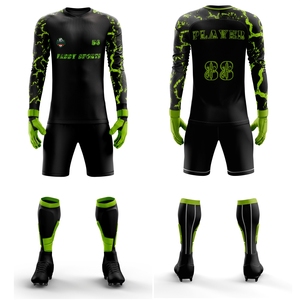 Conjunto de Uniforme de Portero de Fútbol Profesional Personalizado, Jersey de Fútbol Acolchado de Manga Larga, Ropa Deportiva Transpirable para Entrenamiento de Portero - Product Image 4