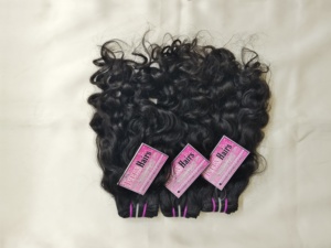 Extensions de cheveux bouclés rebondissants de qualité supérieure, texture cheveux de temple d'Inde du Sud, cheveux naturels indiens d'un seul donneur - Product Image 1