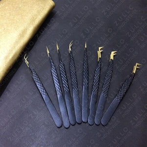 Wholesale Stainless Steel Classic Eyelash Tweezers Custom Logo Private Label Volume Isolation Lash Extension <b>Tool</b> Kit - Product Image 2