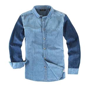 Camisa de Mezclilla Lavada de Alta Calidad, Transpirable, Casual, al por Mayor para Hombre, Camisa de Mezclilla de Manga Larga con Botones - Product Image 1