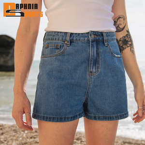 Hot Sale Summer Women's Shorts Jeans Mid Waisted Plus Size Women's Denim Shorts Casual Denim Shorts Jeans for Women - Product Image 1